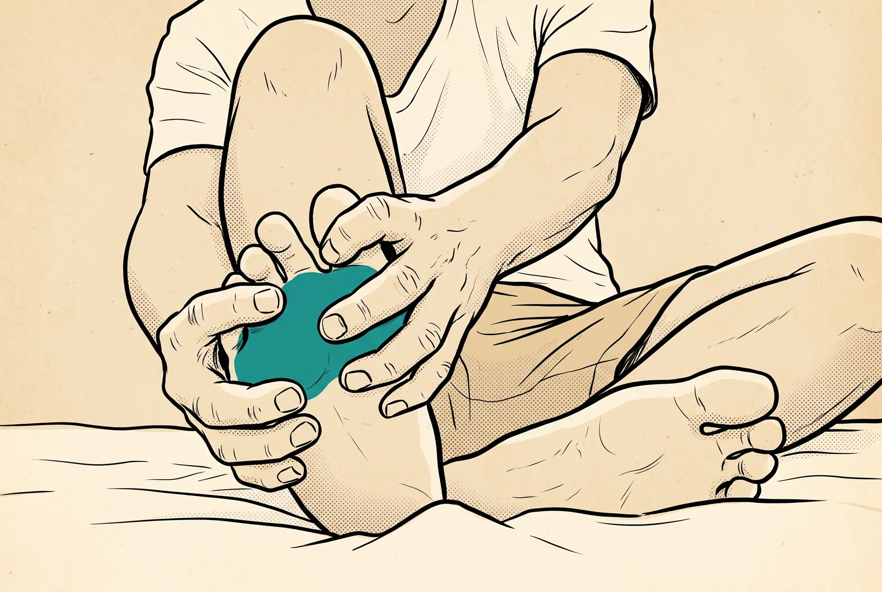 Retro ink treatment of Forefoot pain, hands gripping