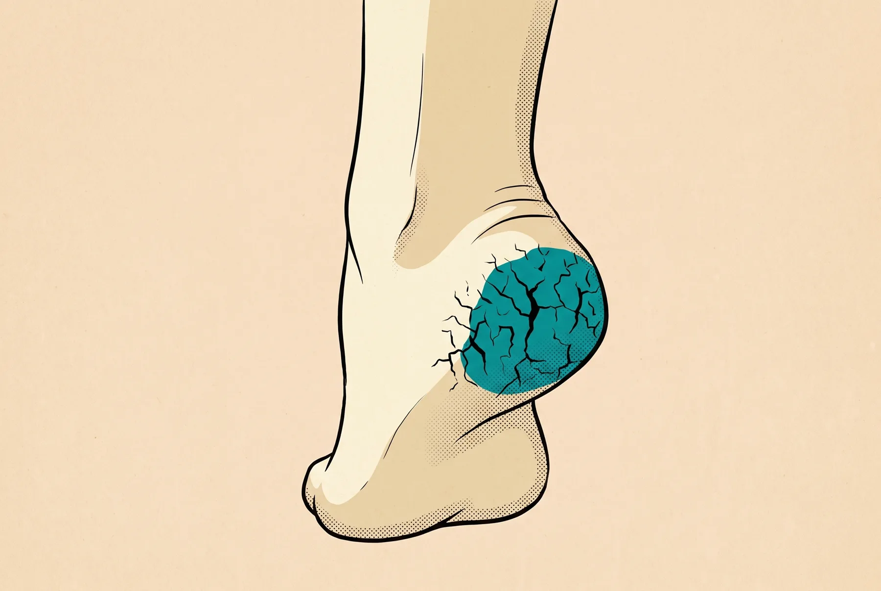 Retro ink treatment of Cracked heels