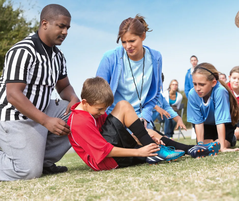 Source photograph: Sideline injury on the field